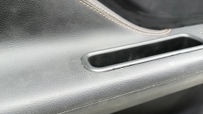 Door trim card rear left Jaguar F-Pace X761 17-20 leather black, armrest leather, brown stitching, with backlight, butts, peeled leather