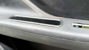 Door trim card rear left Jaguar F-Pace X761 17-20 leather black, armrest leather, brown stitching, with backlight, butts, peeled leather