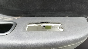 Door trim card rear left Jaguar F-Pace X761 17-20 leather black, armrest leather, brown stitching, with backlight, butts, peeled leather