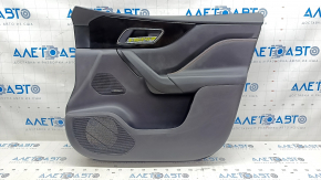 Door trim card front right Jaguar F-Pace X761 17-20 leather black, armrest leather, brown stitching, with backlight, meridian, scratches, broken fastening