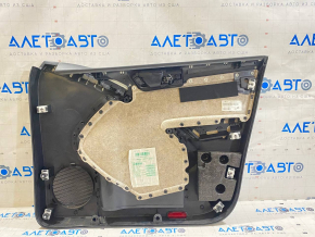 Door trim card front left VW Tiguan 09-17 black with black insert cloth, armrest cloth for dry cleaning