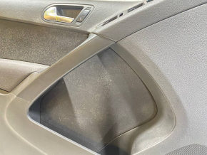 Door trim card front left VW Tiguan 09-17 black with black insert cloth, armrest cloth for dry cleaning