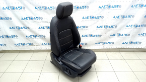 Passenger seat Jaguar F-Pace X761 17-20 without airbag, electric, heated, ventilated, perforated, black leather, brown stitching, dry-cleanable