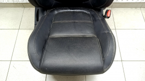 Passenger seat Jaguar F-Pace X761 17-20 without airbag, electric, heated, ventilated, perforated, black leather, brown stitching, dry-cleanable