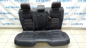 Rear row of seats 2nd row Jaguar F-Pace X761 17-20 heated, perforated, black leather, brown stitching, dry-cleanable, dented leather