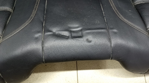Rear row of seats 2nd row Jaguar F-Pace X761 17-20 heated, perforated, black leather, brown stitching, dry-cleanable, dented leather