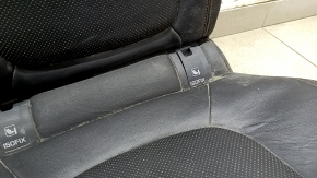 Rear row of seats 2nd row Jaguar F-Pace X761 17-20 heated, perforated, black leather, brown stitching, dry-cleanable, dented leather