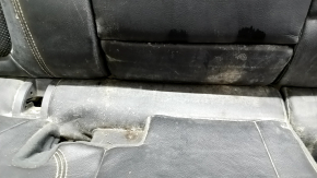 Rear row of seats 2nd row Jaguar F-Pace X761 17-20 heated, perforated, black leather, brown stitching, dry-cleanable, dented leather