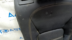 Rear row of seats 2nd row Jaguar F-Pace X761 17-20 heated, perforated, black leather, brown stitching, dry-cleanable, dented leather