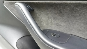 Door trim card front right Tesla Model 3 21 - black leather, white molding, Alcantara insert, with window lift control and door opening button