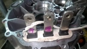 Rear electric motor housing left Tesla Model S 12-15 pre-restoration, under the rotor