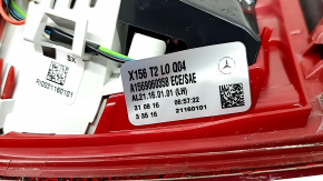 Interior tailgate light left Mercedes GLA 15-20 halogen, cracks in glass