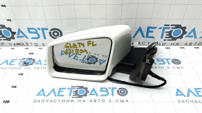 Side mirror left Mercedes GLA 15-20 7+4 pins, without auto-fold, turn signal, white, cracks in turn signal glass