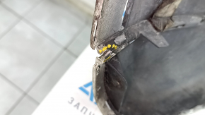 Bare front bumper Mercedes GLA 15-17 without parking sensors, white, crack, broken mount, dent, non-factory holes