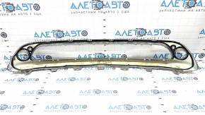 Front bumper trim center Mercedes GLA 15-17 without night pkg, chrome, dents, cracks, broken mount, scratches, bumps, sand