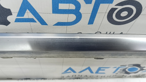 Front bumper trim center Mercedes GLA 15-17 without night pkg, chrome, dents, cracks, broken mount, scratches, bumps, sand