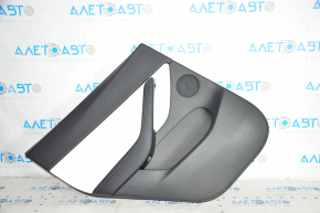 Door trim card rear left Tesla Model Y 20- leather black with white type 2, with speaker, with suede insert, with window lift control, with door opening button