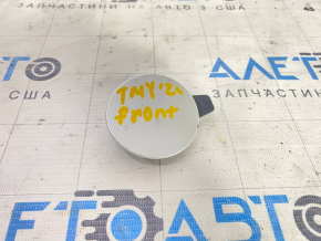 Tesla Model Y 20 Front Bumper Tow Hook Cap - White, Scratch