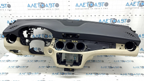 Dashboard front panel without AIRBAG Mercedes GLA 14-20 leather black with beige, dents, for dry cleaning