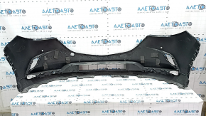 Front bare bumper Mazda CX-9 16 - for parking sensors, black, scratches, crack in mount, dented, sand