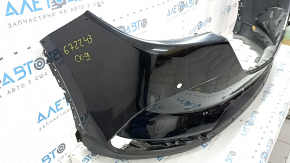 Front bare bumper Mazda CX-9 16 - for parking sensors, black, scratches, crack in mount, dented, sand