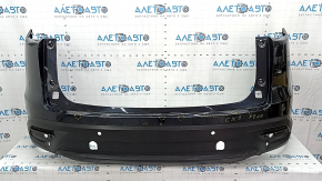 Rear bumper bare Mazda CX-9 16 - for parking sensors, without molding, black, torn, dented, scratches