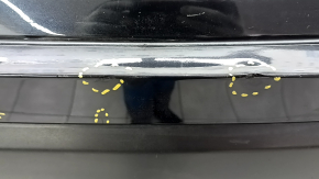 Rear bumper bare Mazda CX-9 16 - for parking sensors, without molding, black, torn, dented, scratches