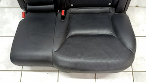 Left rear seat Mazda CX-9 16 - black leather, mechanical, perforated, scratches, worn, needs cleaning