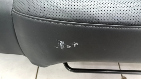Left rear seat Mazda CX-9 16 - black leather, mechanical, perforated, scratches, worn, needs cleaning