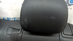 Left rear seat Mazda CX-9 16 - black leather, mechanical, perforated, scratches, worn, needs cleaning