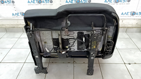 Left rear seat Mazda CX-9 16 - black leather, mechanical, perforated, scratches, worn, needs cleaning