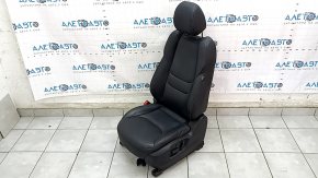 Driver's seat Mazda CX-9 16- with airbag, electric, heated, black leather, perforation, dented, scratches, needs cleaning