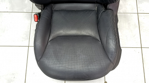 Driver's seat Mazda CX-9 16- with airbag, electric, heated, black leather, perforation, dented, scratches, needs cleaning