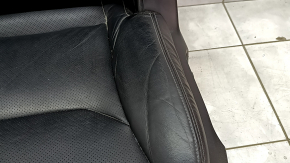 Driver's seat Mazda CX-9 16- with airbag, electric, heated, black leather, perforation, dented, scratches, needs cleaning