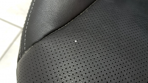 Driver's seat Mazda CX-9 16- with airbag, electric, heated, black leather, perforation, dented, scratches, needs cleaning