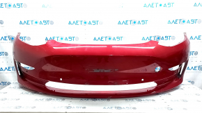 Front bare bumper Tesla Model 3 18 - for parking sensors, red, scratches