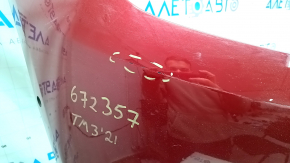 Front bare bumper Tesla Model 3 18 - for parking sensors, red, scratches