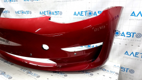 Front bare bumper Tesla Model 3 18 - for parking sensors, red, scratches