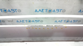 Bare front bumper Audi A4 B9 17-19 without washers, for 4 parking sensors, white LY9C, pressed, scratches, broken fastenings