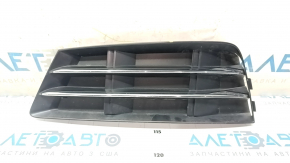 Front bumper grille left Audi A4 B9 17-19 without radar, chrome, sand