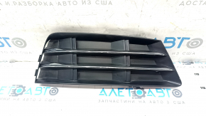 Front bumper grille right Audi A4 B9 17-19 without radar, chrome, sand