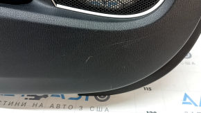 Door trim card rear left Mazda CX-9 16- BOSE, with curtain, black with black insert leather, armrest black leather, gray molding structure, scratches, dent
