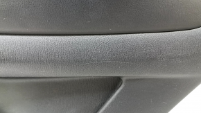 Door trim card rear right Mazda CX-9 16- BOSE, with curtain, black with black insert leather, armrest black leather, gray molding structure, scratches, dent