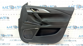 Door trim card front right Mazda CX-9 16- black with black insert leather, armrest leather, upper insert black leather, BOSE, scratches