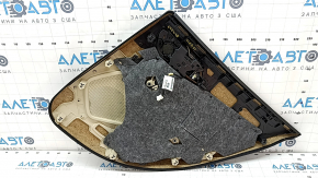 Door trim card rear left Mercedes GLA 15-20 leather black, insert beige leather, armrest leather, chrome insert, dents, scratches