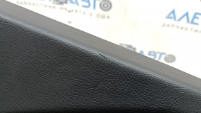 Door trim card rear left Mercedes GLA 15-20 leather black, insert beige leather, armrest leather, chrome insert, dents, scratches