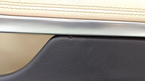 Door trim card front right Mercedes GLA 15-20 leather black, insert beige leather, armrest leather, chrome insert, butt