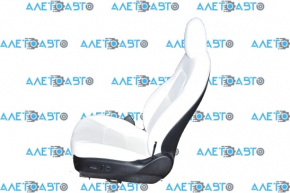 Tesla Model Y 20 driver's seat with electric airbag, white leather, dry-cleanable, cracked leather