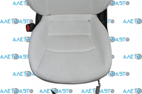 Tesla Model Y 20 driver's seat with electric airbag, white leather, dry-cleanable, cracked leather