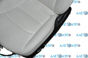 Tesla Model Y 20 driver's seat with electric airbag, white leather, dry-cleanable, cracked leather